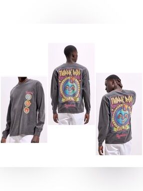 Trippieland Men’s “Life’s a Trip” Graphic LS Faded Cotton Tour T-Shirt